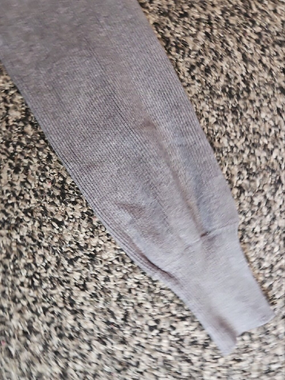 Women's Light Gray Square Neck Ribbed Sweater - Picture 4 of 5